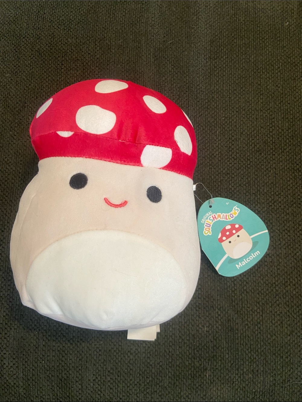 Squishmallows Malcolm Red and White Mushroom Plush 7.5” NWT